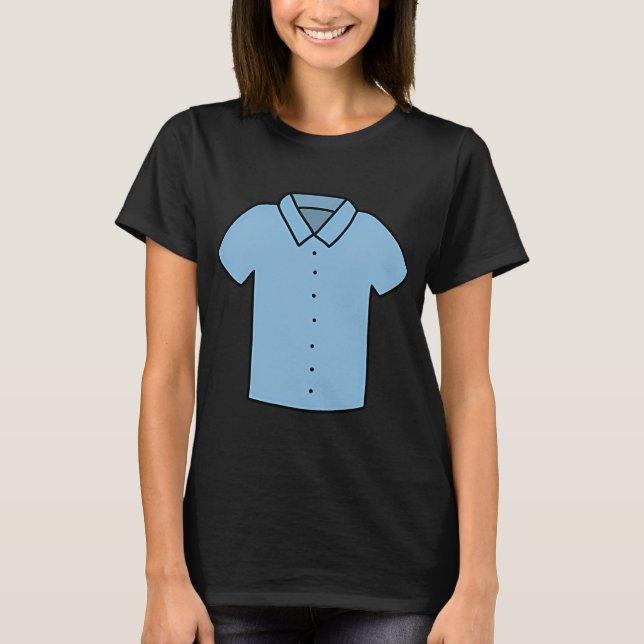 Hombre Camisa Azul Tipo Tatuaje Vector (Anverso)