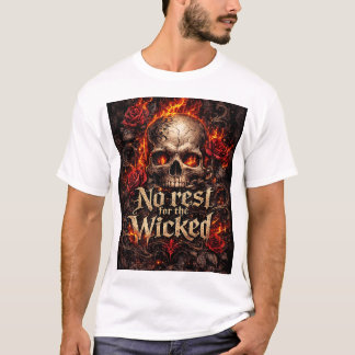 hombre camiseta blanca diseño de cráneo