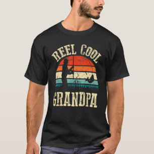 Hombre Camiseta Vintage Reel Cool Abuelo Pescado P