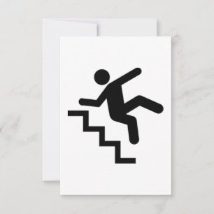 Hombre cayendo por las escaleras