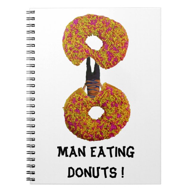 Hombre comiendo donas !  Cuaderno (Frente)
