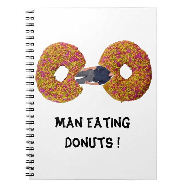 Hombre comiendo donas !  Cuaderno (Frente)