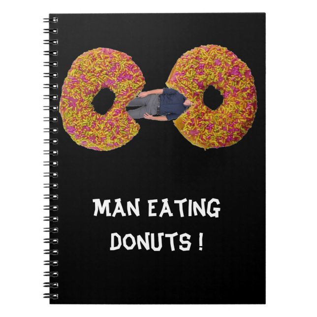 Hombre comiendo donas !  Cuaderno (Frente)