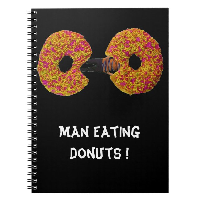 Hombre comiendo donas !  Cuaderno (Frente)