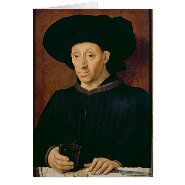 Hombre con un vidrio de vino (Frente)