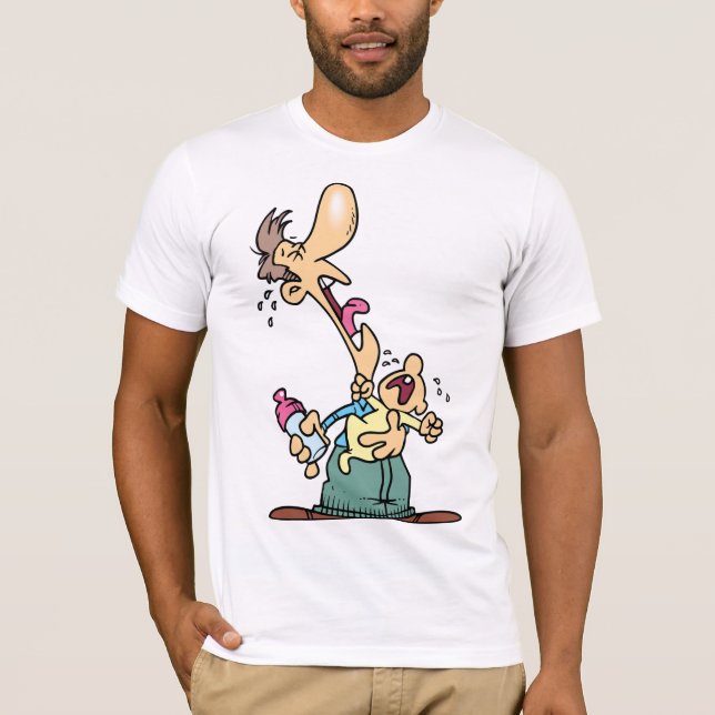 Hombre Con Una Camiseta De Bebé Llorando (Anverso)