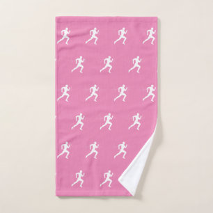 Hombre Corre Silhouette HeartBeat Line Pink