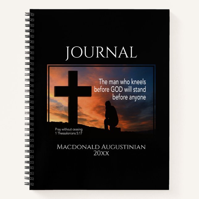 HOMBRE cristiano que se arrodilla antes del diario (Anverso)