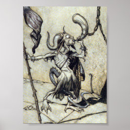 Hombre de cabra. Impresión de 5 x 7 Rackham sobre 
