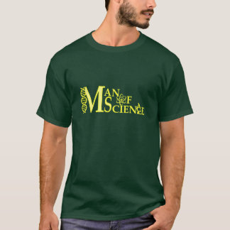 Hombre de camiseta de la ciencia