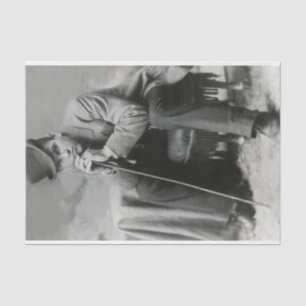 Hombre de cosecha en papel de tocador de sombrero 