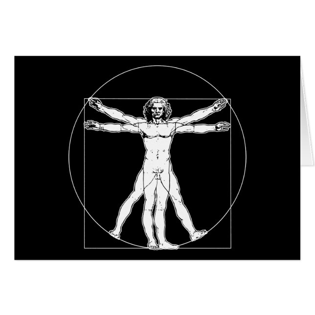 Hombre de da Vinci Vitruvian (Anverso (Horizontal))