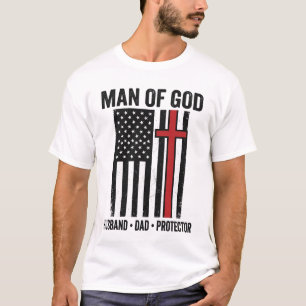 Hombre de Dios Diseño de camiseta cristiana de cru