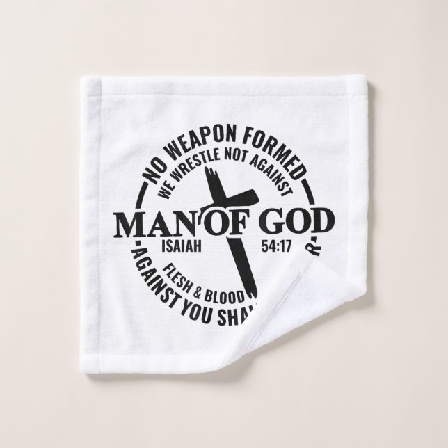 Hombre de Dios, ningún arma que se forme contra mí (Toallita)