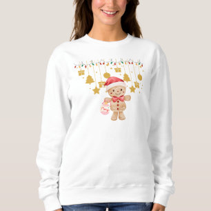 Hombre de jengibre adorable sudaderas con luces de