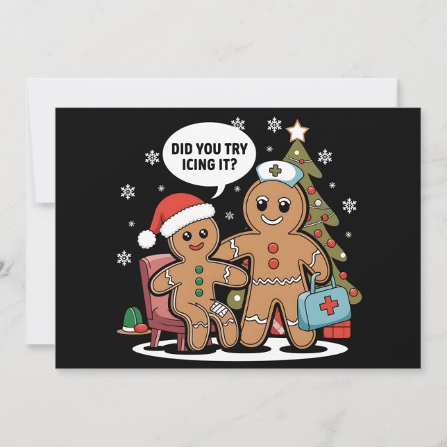 Hombre de jengibre de enfermera de Navidad ¿Probas (Anverso)