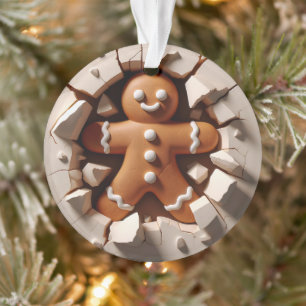 Hombre de Jengibre Doble Cara Adorno Navideño