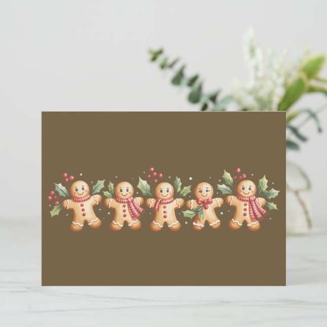 Hombre de jengibre lindo regalo de Navidad vacacio (Anverso de pie)