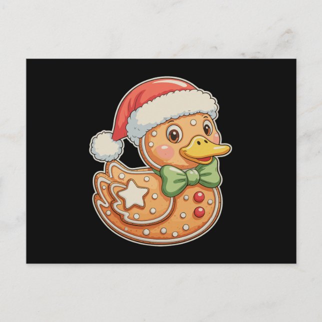Hombre de jengibre Pato Navidad Xmas Fiesta (Anverso)