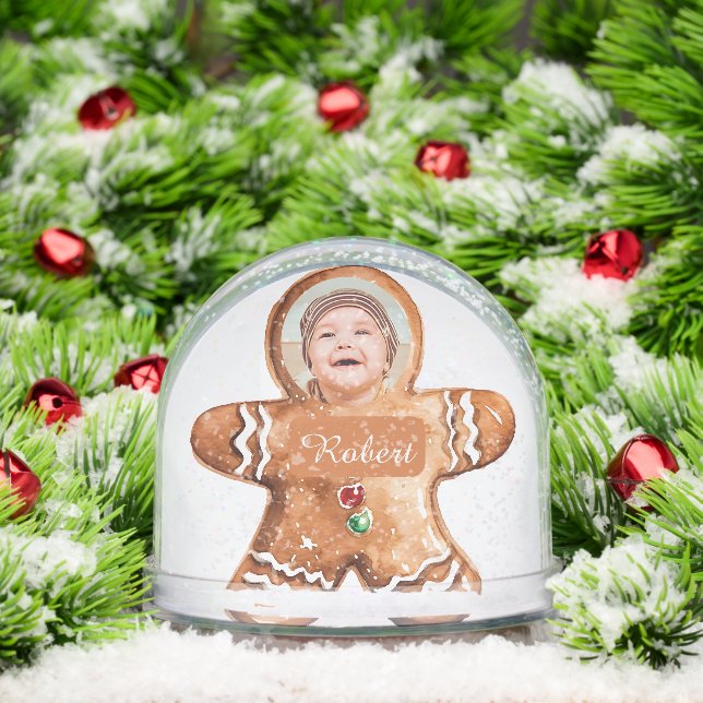 Hombre de jengibre personalizado con foto  (Navidad)