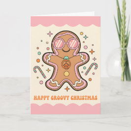 Hombre de jengibre retro divertido Feliz Navidad