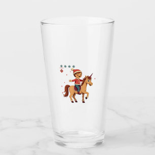 Hombre de jengibre vintage montando un unicornio d