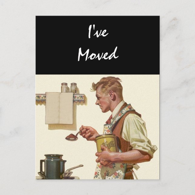 Hombre de la venado de la postal hace el café movi (Anverso)