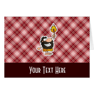 Hombre de las cavernas rojo del dibujo animado de