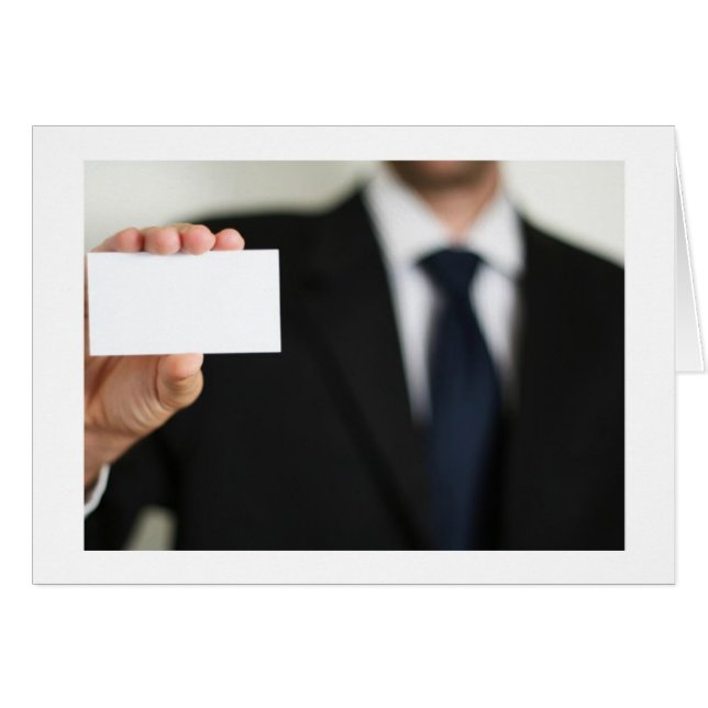 Hombre de negocios de Personalizar blanco negro (Anverso (Horizontal))