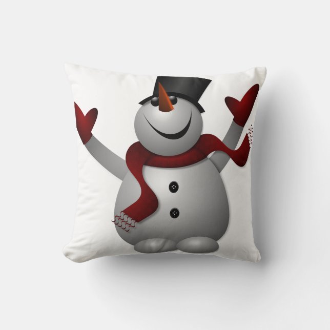 Hombre de nieve con almohada roja (Anverso)