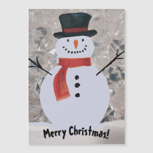 Hombre De Nieve Con Tarjeta Magnética Scarf