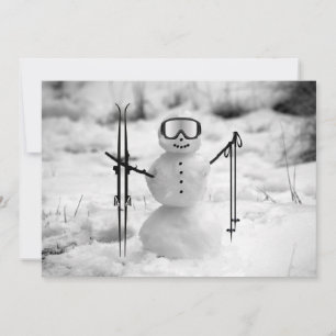 Hombre de nieve divertido Navidad Deportes de invi