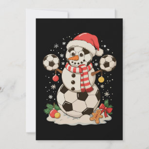 Hombre de nieve Fútbol Navidad Fiesta Invierno Xma