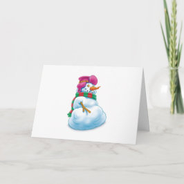 Hombre de nieve gracioso cree que es Navidad sexy