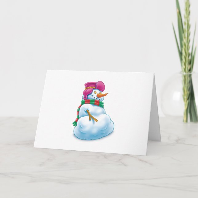 Hombre de nieve gracioso cree que es Navidad sexy (Anverso)