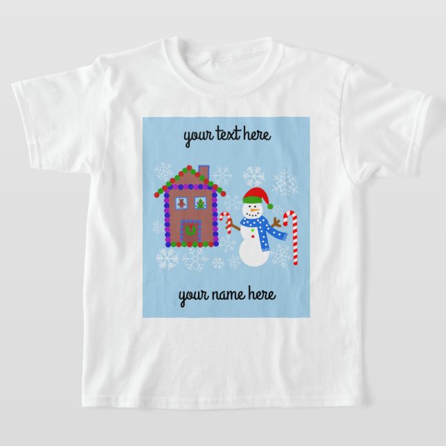 Hombre de nieve y casa #1 camiseta (Distribución)