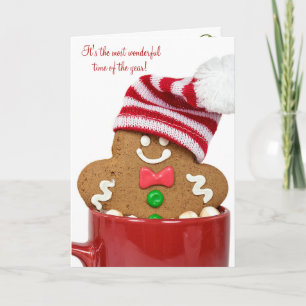 Hombre de pan de jengibre del navidad en cacao
