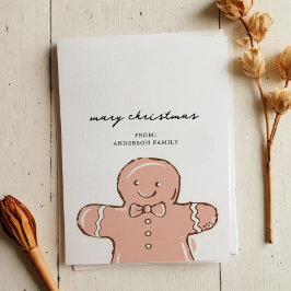 Hombre de Pan de Jengibre Moderno Feliz Navidad