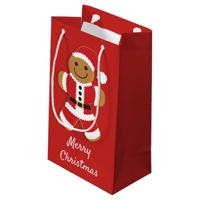 Hombre de pan de Santa Gingerman | Bolsa de regalo (Angulo reverso)