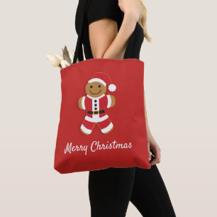 Hombre de pan de Santa Gingerman Bolsa de Tote