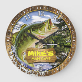 Hombre de pescador cueva trasero reloj de pulsera