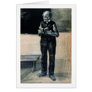 Hombre de pie leyendo un libro, Vincent van Gogh