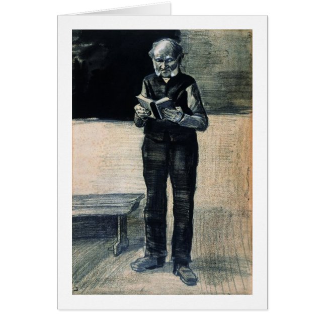 Hombre de pie leyendo un libro, Vincent van Gogh (Frente)