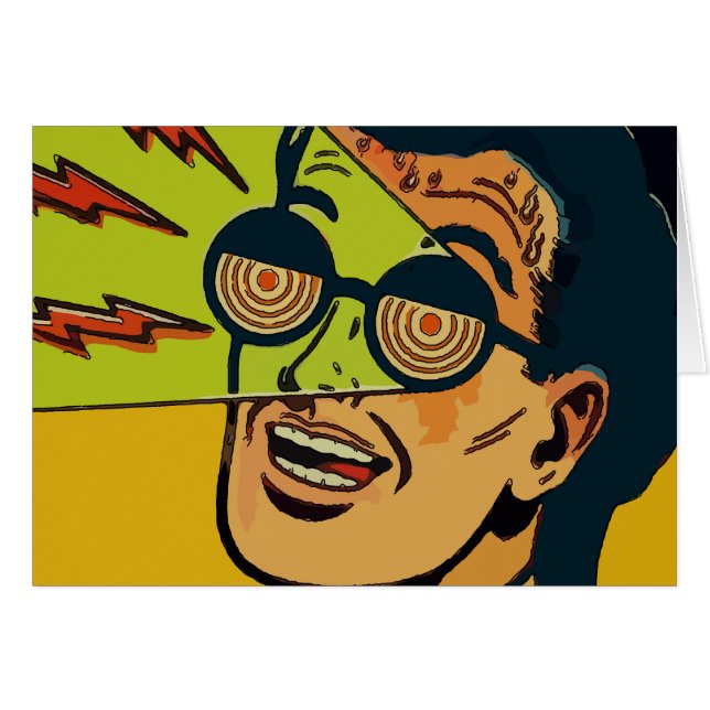 Hombre de vidrio ocular cómico (Anverso (Horizontal))