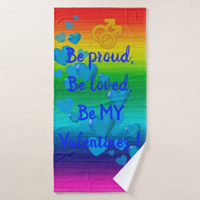 Hombre del amor del arcoiris (Toalla de baño)