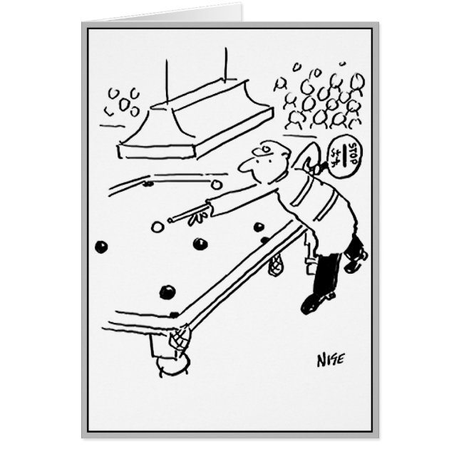 Hombre del pop de línea juega a la billadora (Frente)