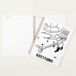 Hombre del pop de Lollipop juega a planificador de