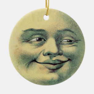 Hombre en el ornamento de la luna