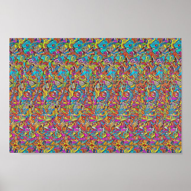 Hombre en el trabajo - Impresión 3D oculta (Frente)