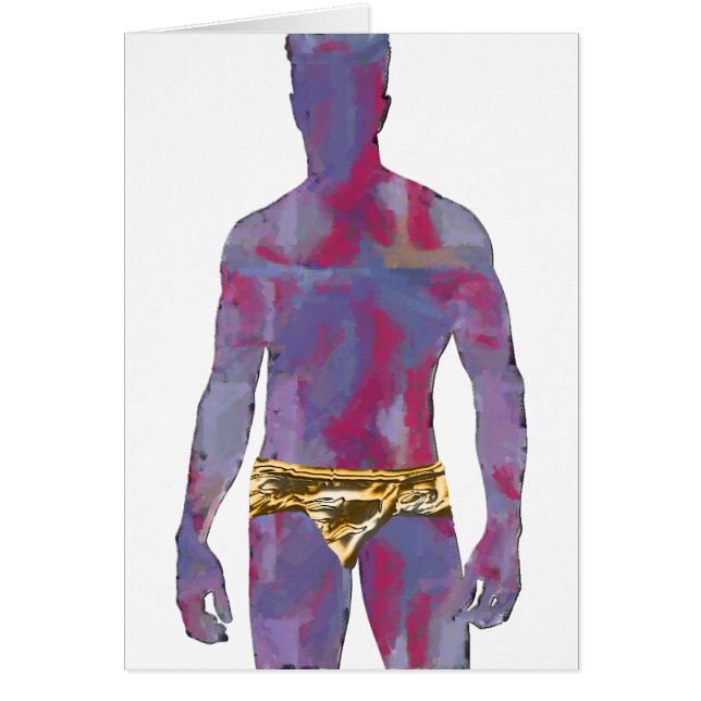 Hombre en ropa interior de oro (Frente)
